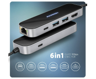 Axagon HMC-6GLN USB-C 5Gbps GLASS 6in1 hub - 1485455 - zdjęcie 2